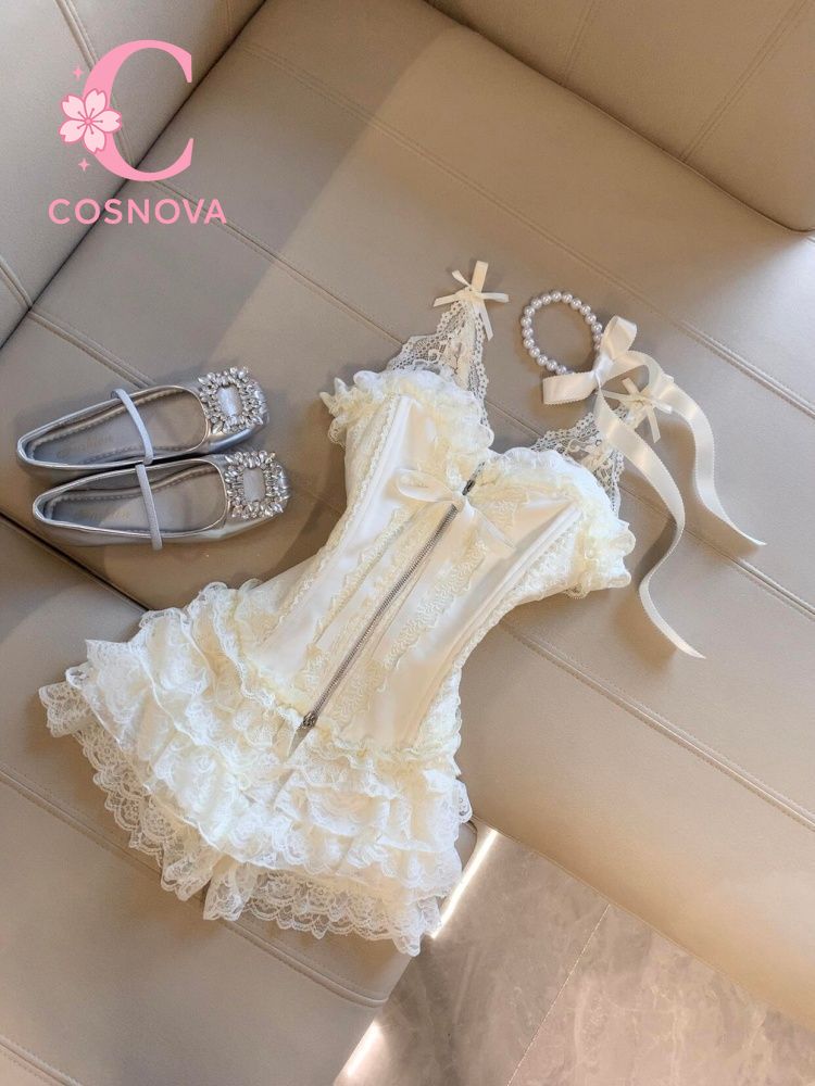 Corset Top Boned - Uroczy koronkowy top typu bustier z