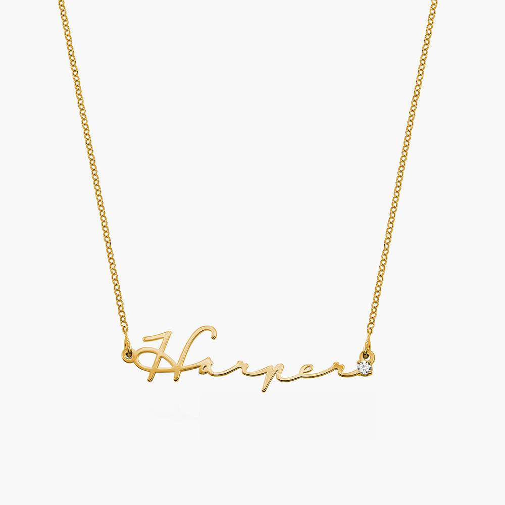 Women Fashion Names - Nazwa naszyjnik z diamentowo-złotym biżuteria z