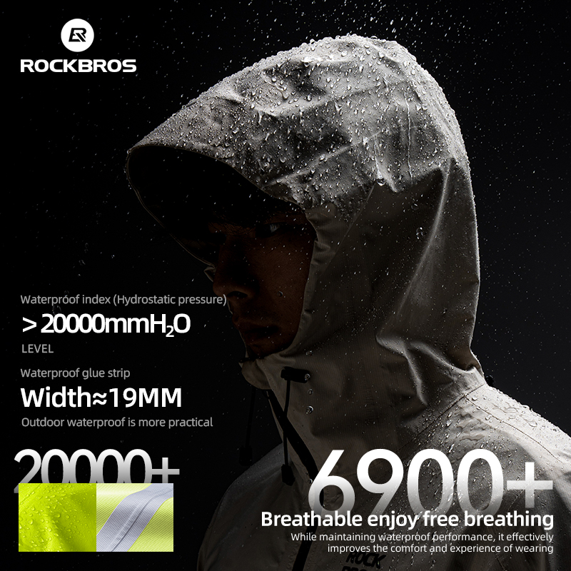 Women'S Fashion Rain Jacket - ROCKBROS wodoodporna kurtka rowerowa płaszcz przeciwdeszczowy