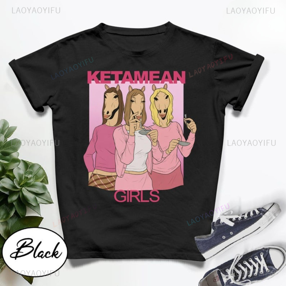 Women'S Fashion Graphic Tees - Koszulka damska Ketamean z zabawnym nadrukiem