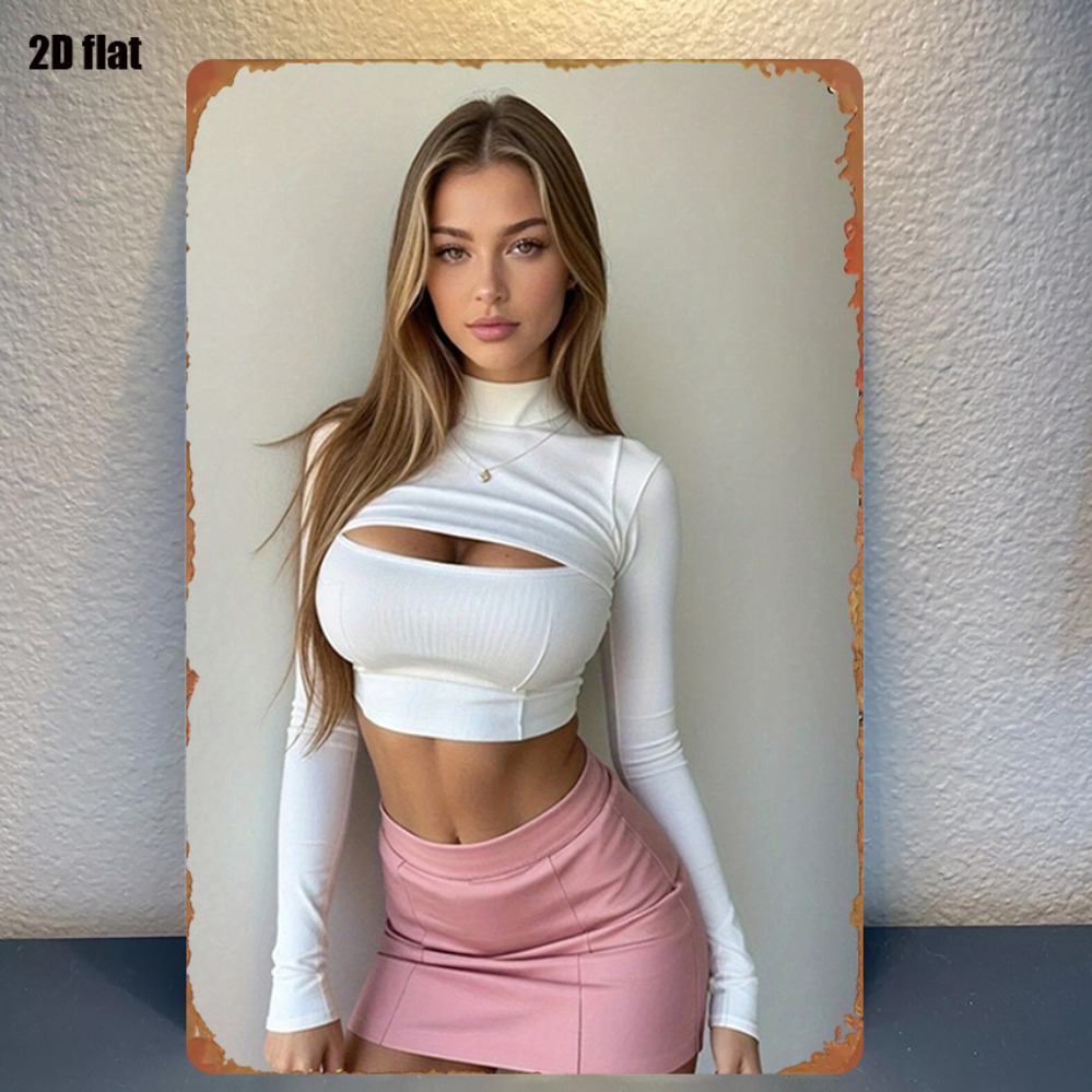 Women'S Fashion Vogue - Metalowy Znak Dekoracyjny Vogue: 8x12 cali,