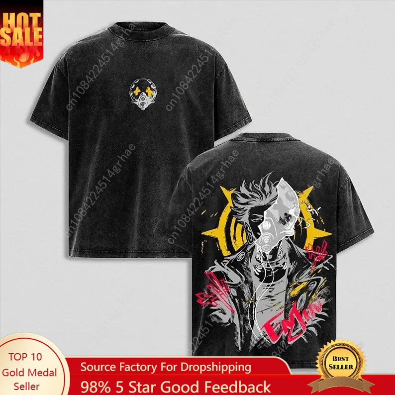 Women'S Fashion Graphic Tees - Koszulka Gachiakuta Vintage Anime z efektem