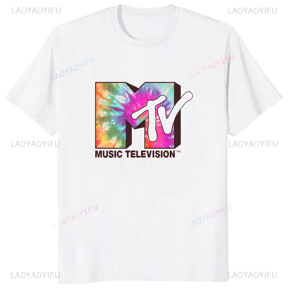Women'S Fashion Graphic Tees - Klasyczny projekt Retro MTV z nadrukowanym