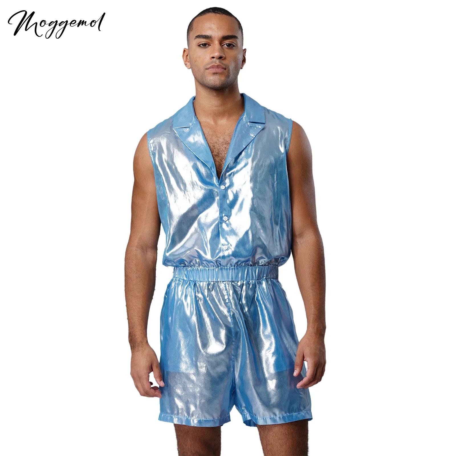 Męski Przezroczysty Błyszczący – Sleeveless Jumpsuit recenzja i cena