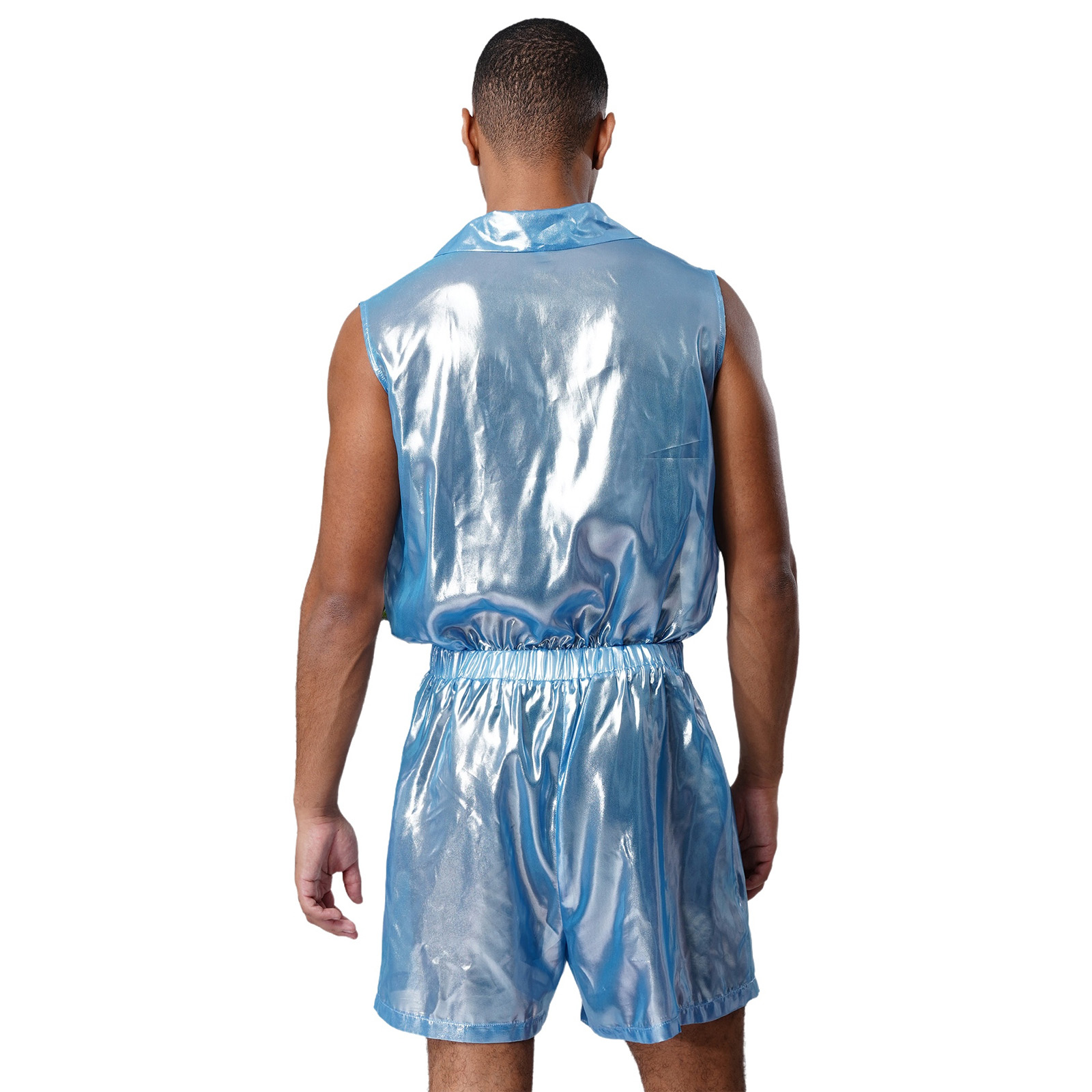 Męski Przezroczysty Błyszczący – Sleeveless Jumpsuit recenzja i cena