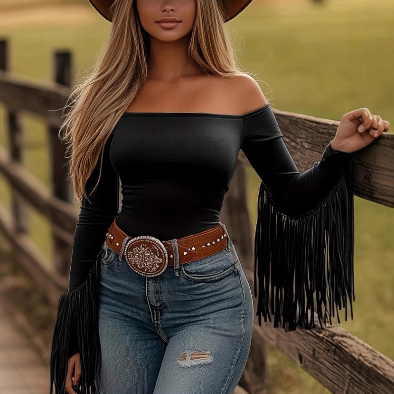 Damska bluzka z frędzlami, brą – Women Fashion Blouse recenzja i cena