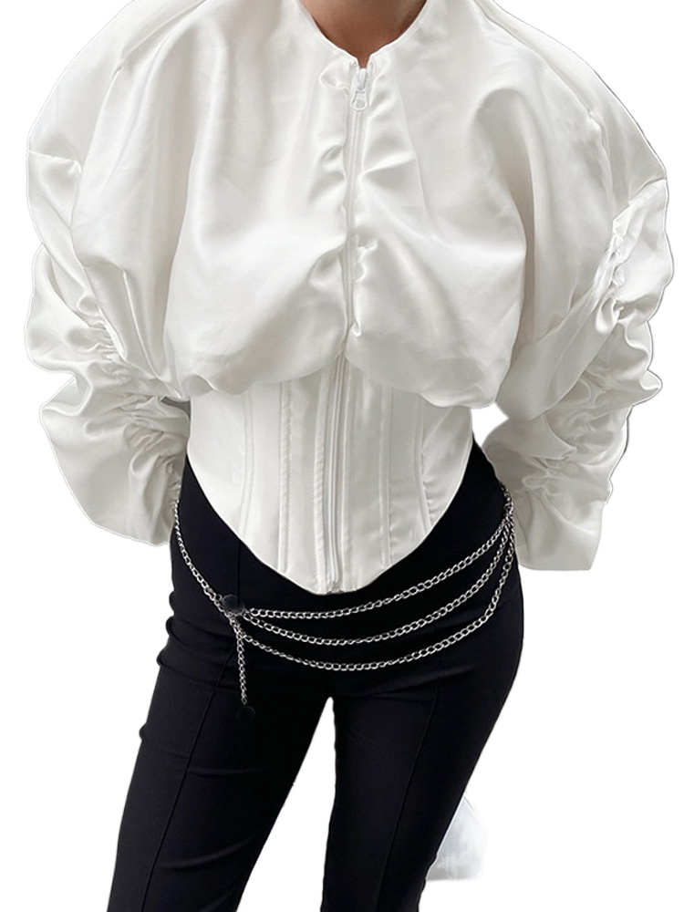 Damski crop top z bufiastymi r – Corset Top Boned recenzja i cena