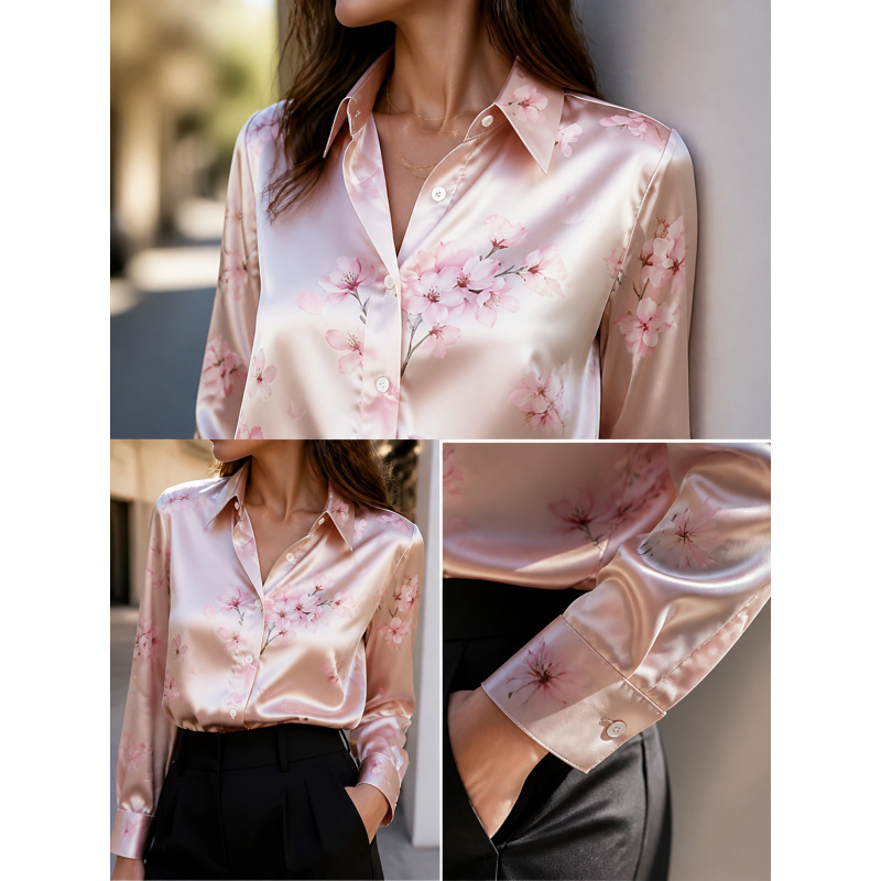 Koszula z kołnierzykiem, długi – Women Fashion Blouse recenzja i cena
