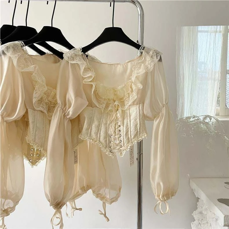 Vintage Retro Chic Lace Satin  – Corset Top Boned recenzja i cena