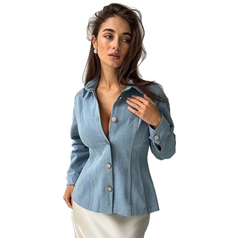 KT Vintage Dżinsowa Koszula Da – Women Fashion Blouse recenzja i cena