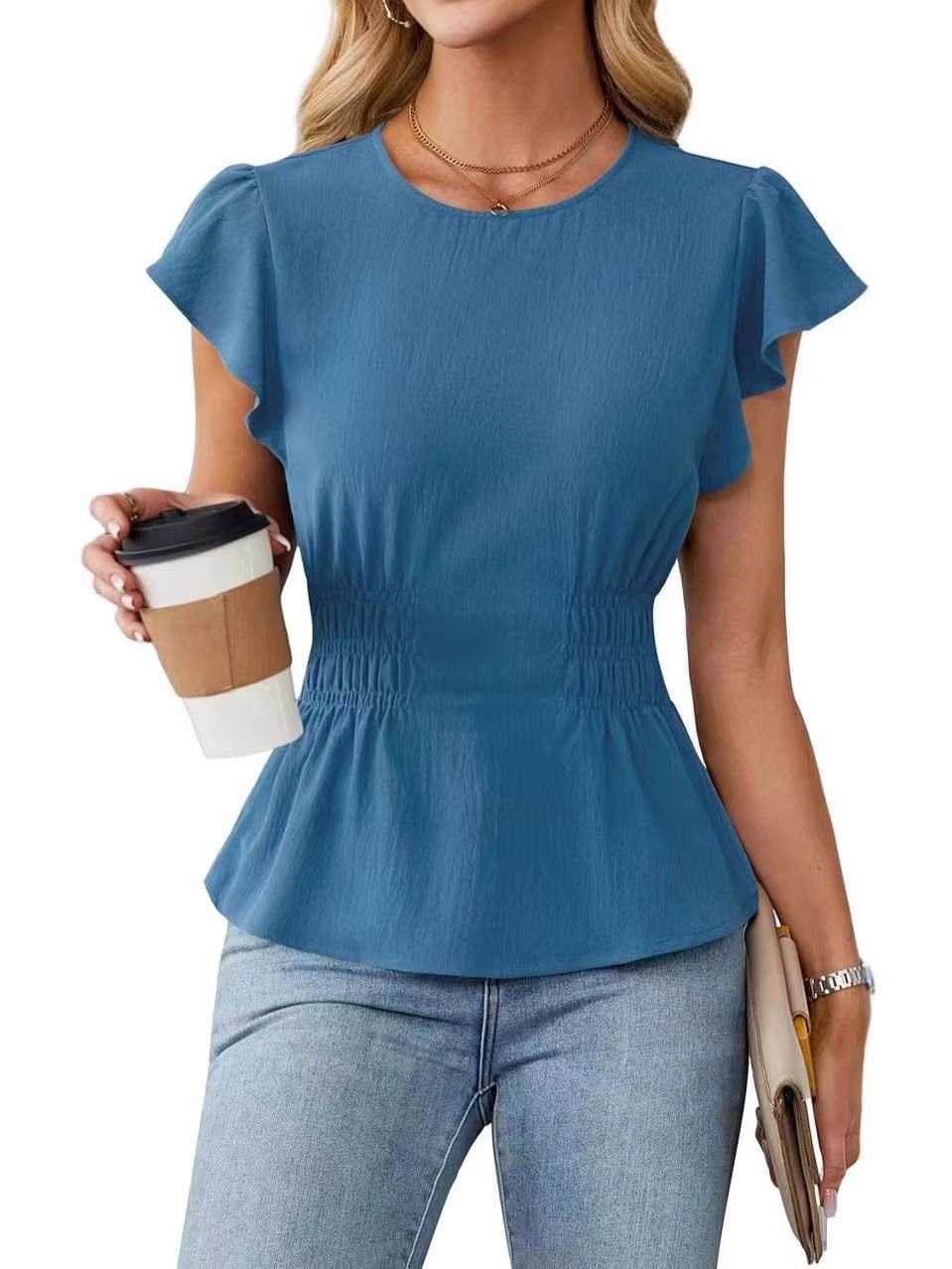 Damska bluzka z falbankami, kr – Women Fashion Blouse recenzja i cena