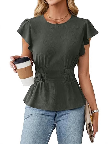 Damska bluzka z falbankami, kr – Women Fashion Blouse recenzja i cena