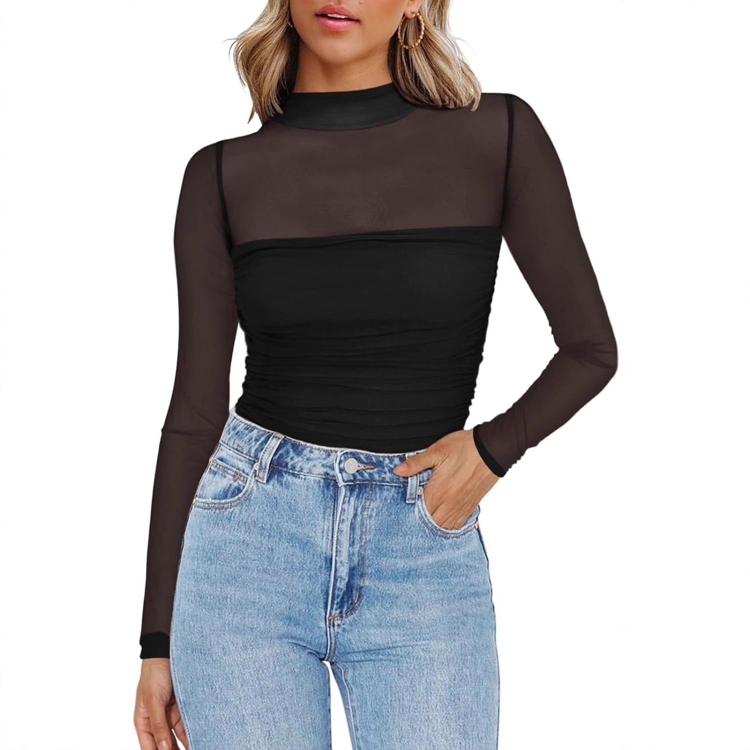 Damska bluzka z dzianiny o dop – Women Fashion Blouse recenzja i cena