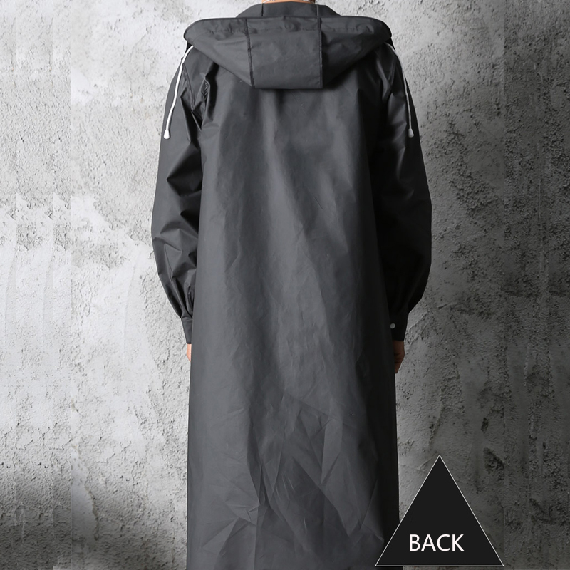 Czarny modny wodoodporny długi – Women'S Fashion Rain Jacket recenzja i cena