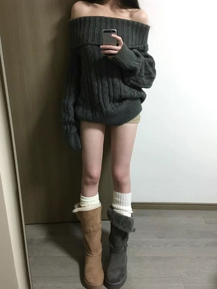 Francuski Design Szary Sweter  – Women'S Fashion Designer Clothes recenzja i cena