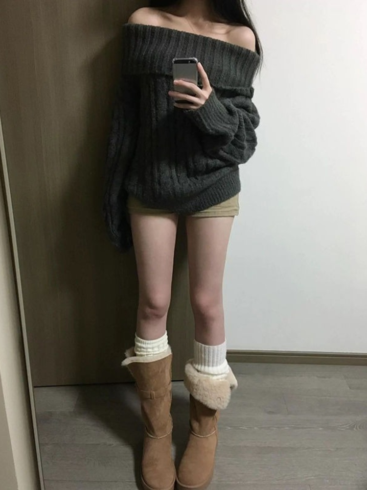 Francuski Design Szary Sweter  – Women'S Fashion Designer Clothes recenzja i cena