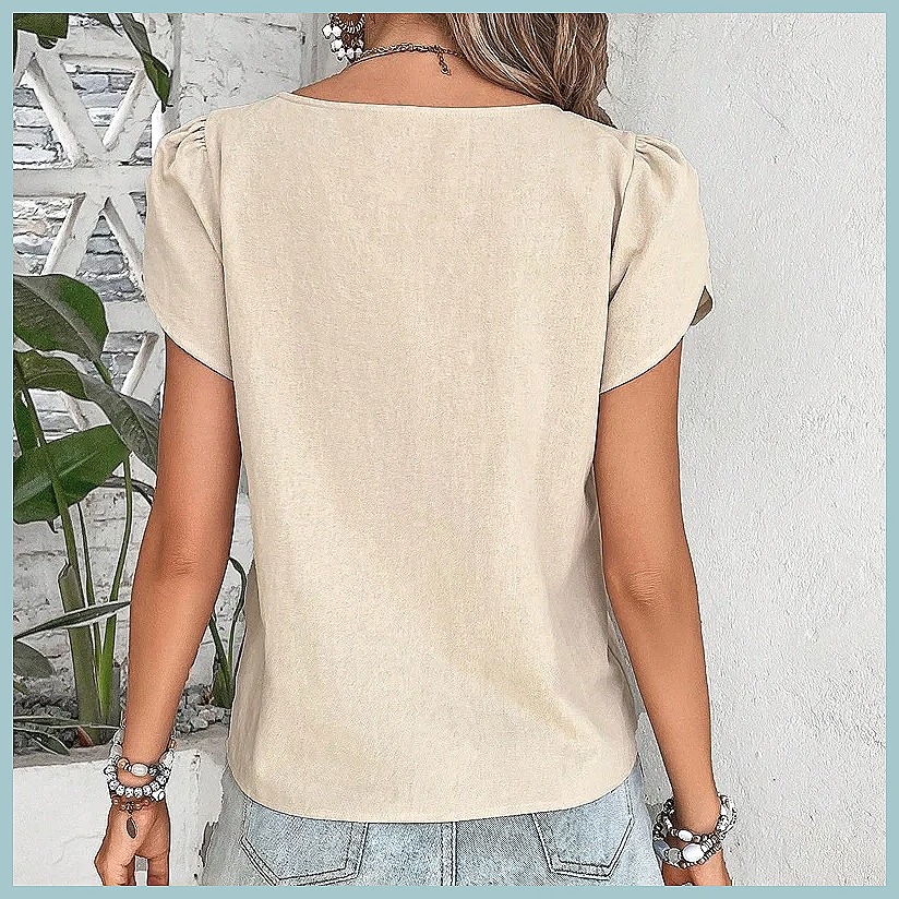 Damska bluzka w jednolitym kol – Women Fashion Blouse recenzja i cena